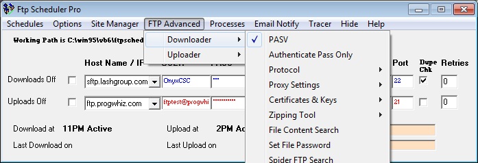 FTP Scheduler Pro screenshot FTP Scheduler Pro screenshot