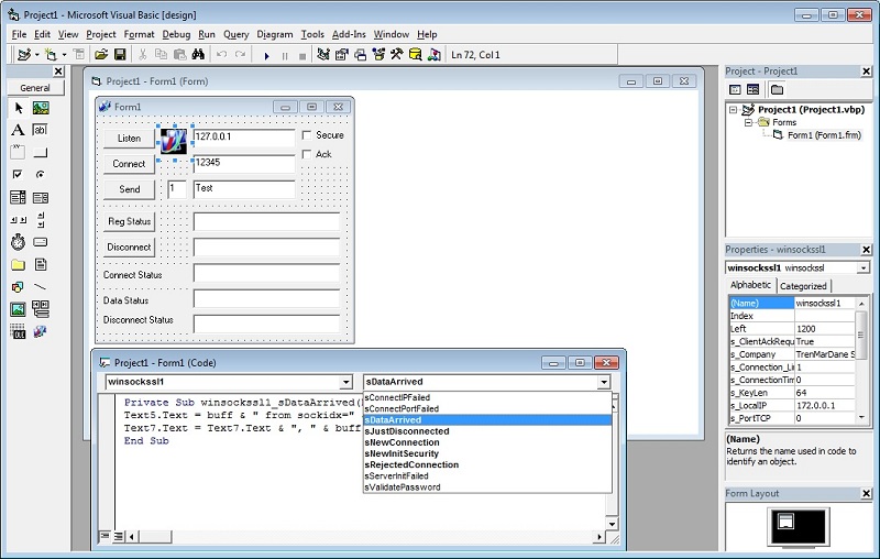 Secure TCP ActiveX screenshot