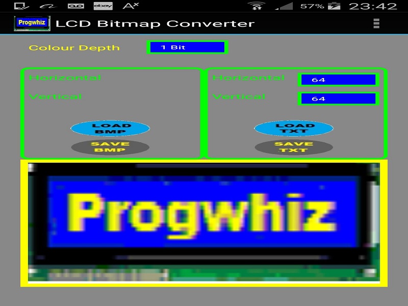 The LCD Bitmap Converter can convert BMP, JPG